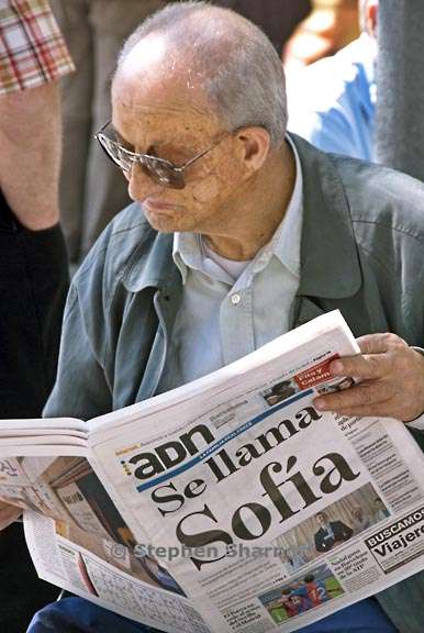 man newspaper graphic